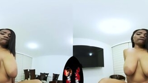 Together with large boobs latina brunette