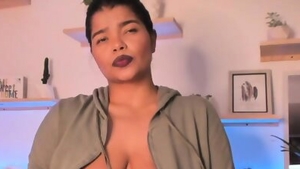 Latina wearing panties pussy fucking on webcam