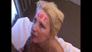 Charming babe erotic interracial banging