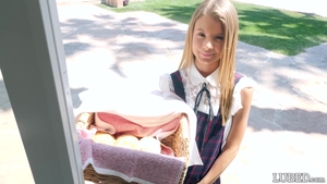 Real fucking accompanied by skinny brunette