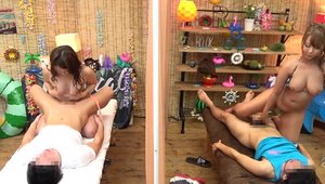 Massage together with hairy huge boobs asian MILF