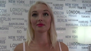 Tight czech blonde hair blowjob at the audition