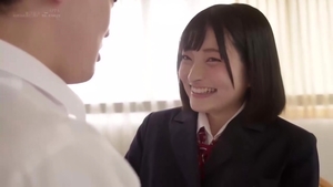 Asian brunette censored creampie in public