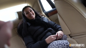 Large tits brunette gets a buzz out of hard slamming in HD