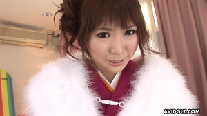 Hairy asian MILF Yuko Morita feels up to creampied HD