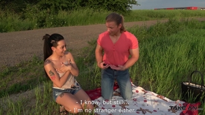 Large boobs brunette Evelin Stone agrees to sex in HD