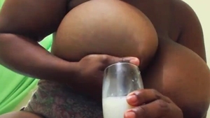Huge tits BBW lactating