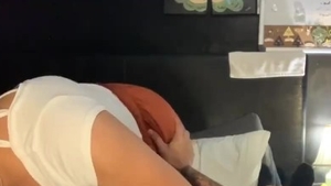 Stripteasing big ass latino in HD