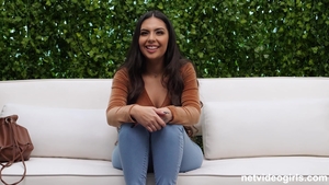 Big boobs russian brunette really enjoys hard nailining in HD