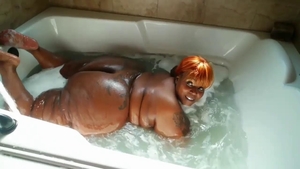 Ebony BBW loves hard nailining