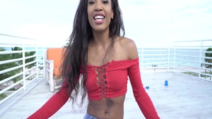 Ebony Demi Sutra masturbating