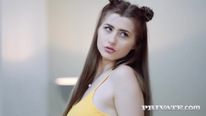 Shaved large tits teen chick fantasy in HD