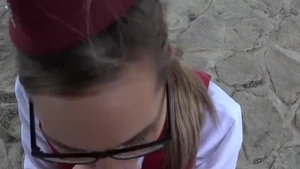 Big ass russian babe fucking in public