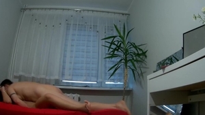 Female orgasm in the bed