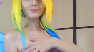 Masturbating on web-cam