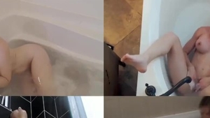 Masturbating in the shower in HD