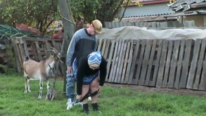 Sloppy fucking with young granny