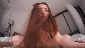 Hard nailining escorted by very small tits brunette