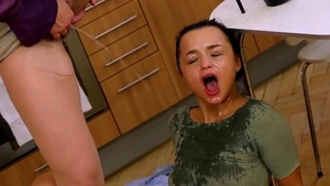 Big tits babe pissing in HD