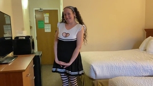 Natural busty BBW private cowgirl sex on Halloween