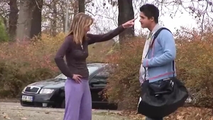 Hard fucking accompanied by large boobs friend