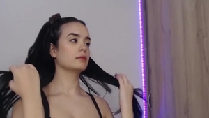 Perfect female orgasm on webcam solo