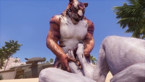 Very kinky & wild furry fetish begging 3d