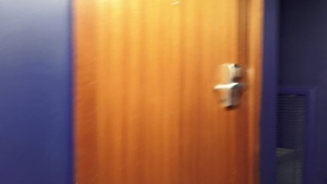 Hard slamming accompanied by escort