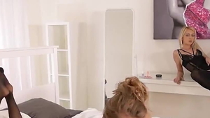 Skinny girl Katy Rose raw threesome