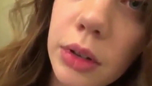 Blowjob in company with huge boobs teen