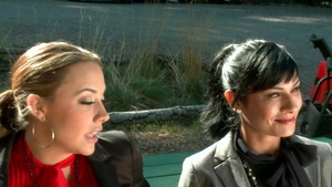 Chanel Preston with James Deen nudist blowjob in public