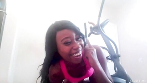 Big butt ebony stepmom Mocha Menage feels in need of handjob