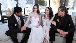 Big boobs american brunette Hazel Moore needs group sex HD