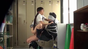 Raw sex in the company of small tits asian bully