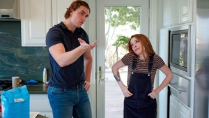 Handjob in the kitchen with acrobatic teen chick Madi Collins