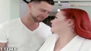 Hot redhead romantic massage