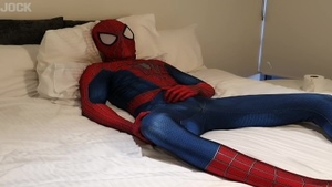 Fucked hard on webcam escorted by spiderman