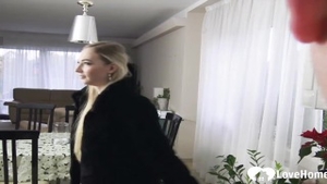 The best sex in company with tight blonde hair