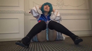 Asian in sexy stockings toys HD