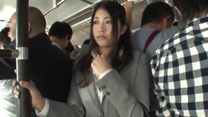 Asian in panties group sex in public