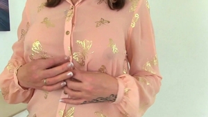 Older Woman Fun: British mature Beau Diamonds tease big boobs