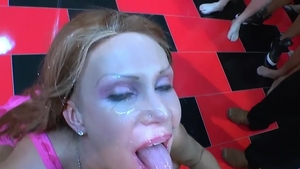German Goo Girls - Bukkake along with inked german MILF