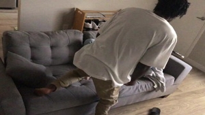 Big butt pawg interracial sex on the couch in HD