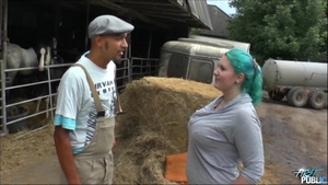 Busty amateur cowgirl fuck in public