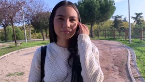 Latina handjob at casting