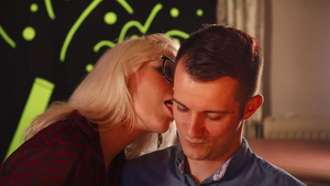 Dutch blonde babe helps with blowjob HD