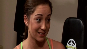 Plowing hard along with young amateur