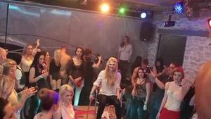 Teasing in the club with whore