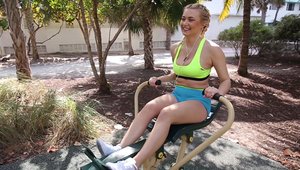 The Real Workout: Pigtails Natalia Starr outdoors