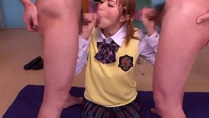 Young asian teen feels in need of stroking in HD